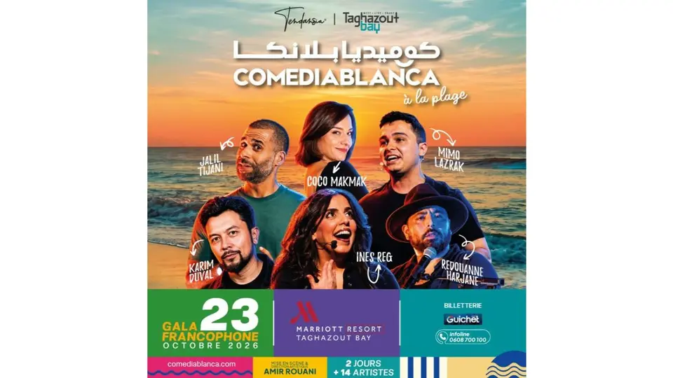 Comediablanca à la plage — Gala Francophone à Taghazout Bay