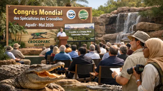 Agadir accueille en mai 2026 le Congrès mondial des spécialistes des crocodiles - Actualité Agadir